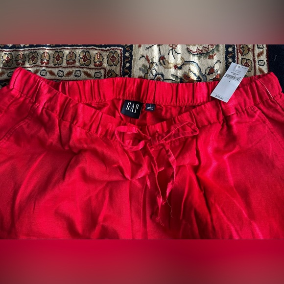 Gap Linen Bled Cargo Wide Leg Pant - Picture 3 of 5